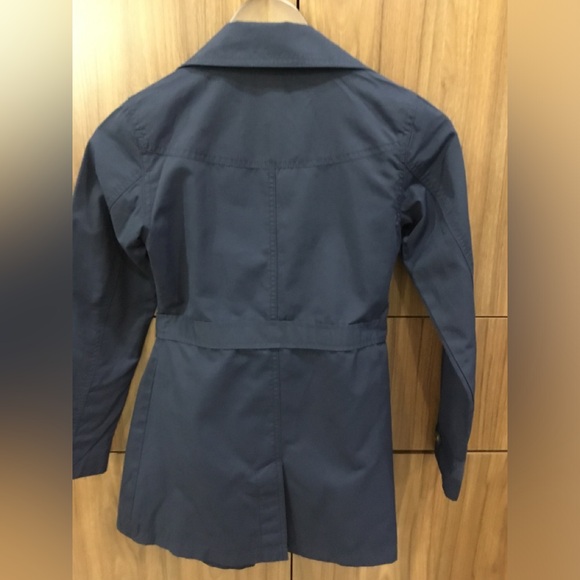 Kids fall/spring navy blue trench coat from brand “Name It”. - Picture 3 of 5